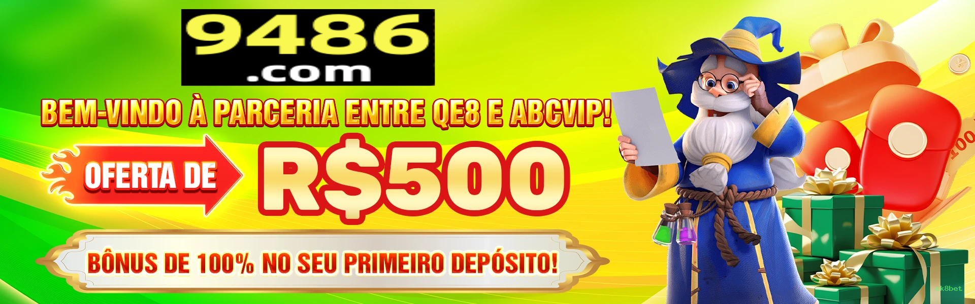 Imagem promocional do login da ok8bet